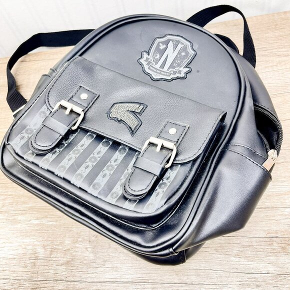Nevermore Academy Backpack Purse, Wednesday Adams Pocket‎ Book main image 14